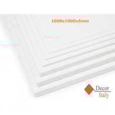 3 Fogli Lastra PVC 1000x1000x5mm Bianco